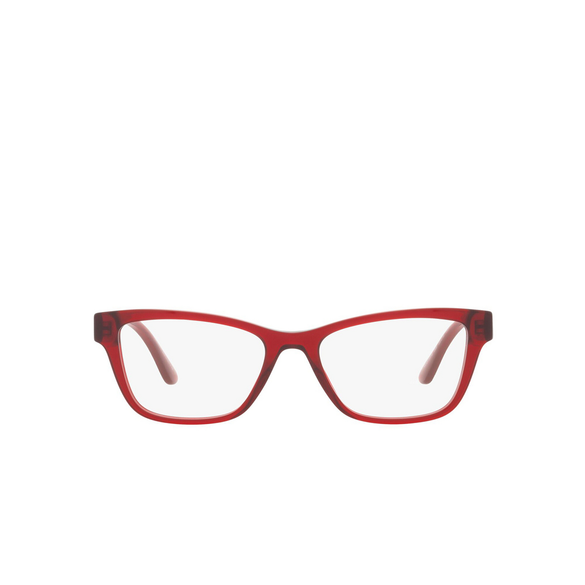 Versace® Square Eyeglasses: VE3316 color Transparent Red 388 - front view.