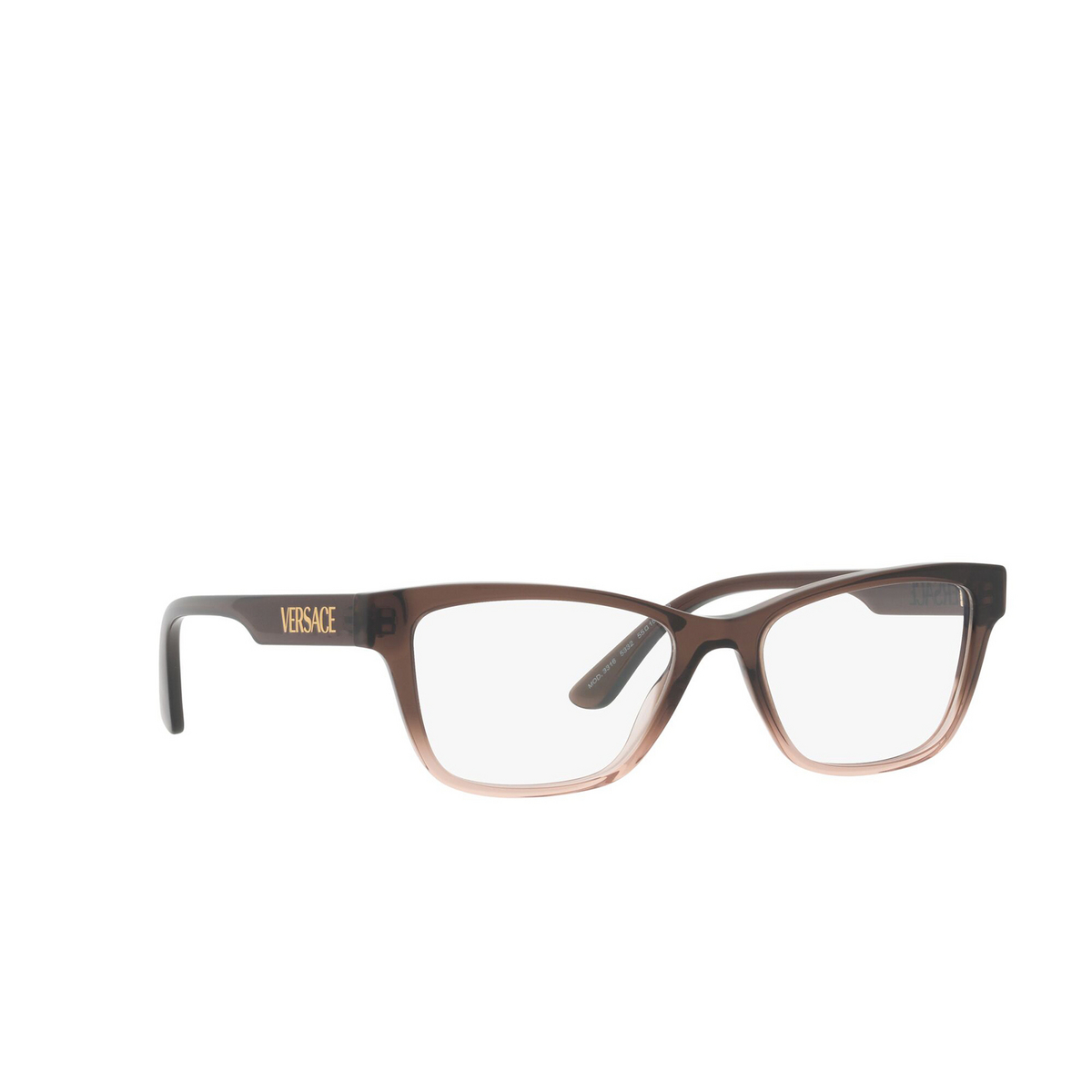 Versace® Square Eyeglasses: VE3316 color Brown Gradient Beige 5332 - three-quarters view.