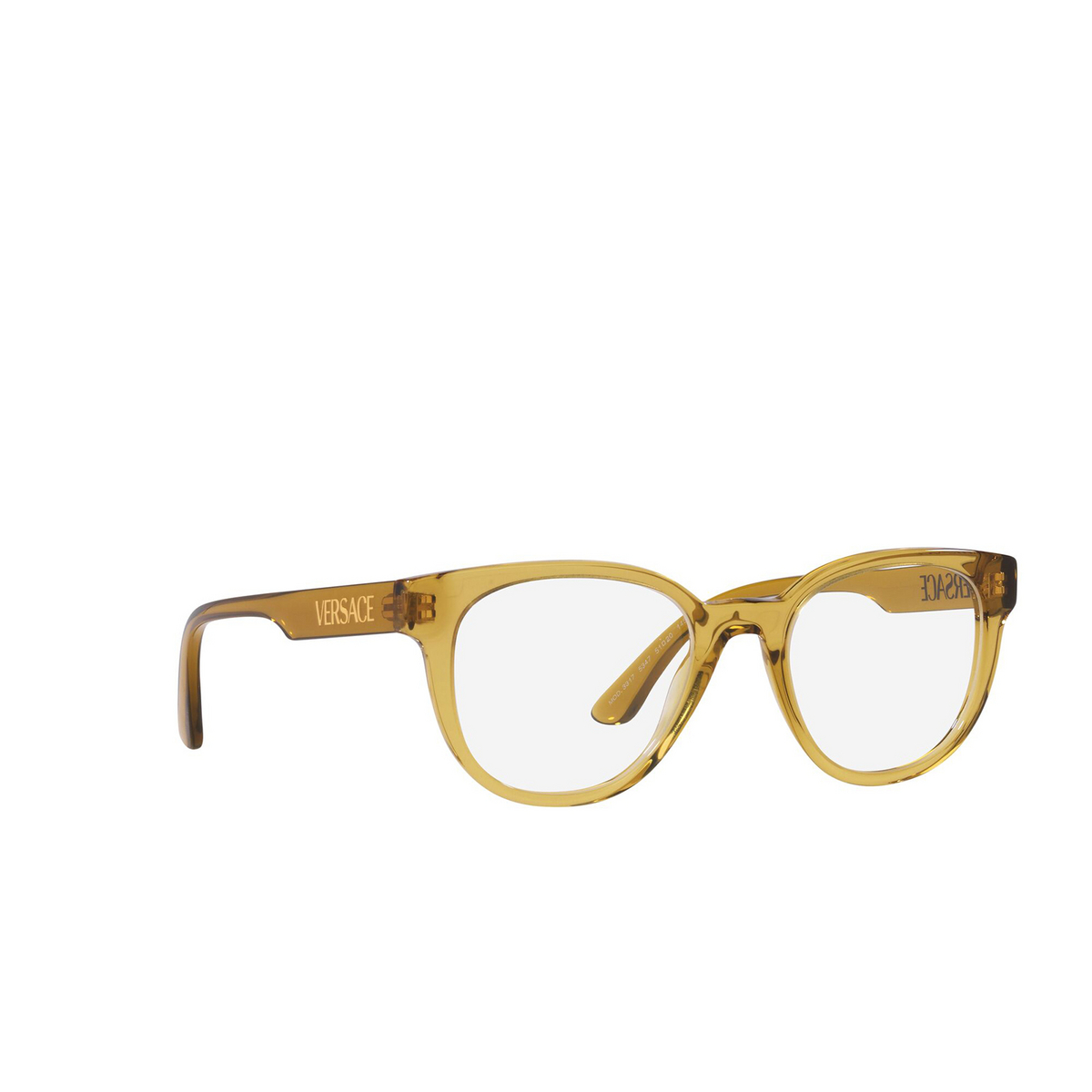 Versace® Square Eyeglasses: VE3317 color Honey 5347 - three-quarters view.