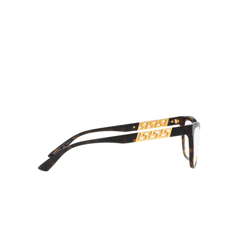 Versace VE3318 Eyeglasses 108 havana - 3/4