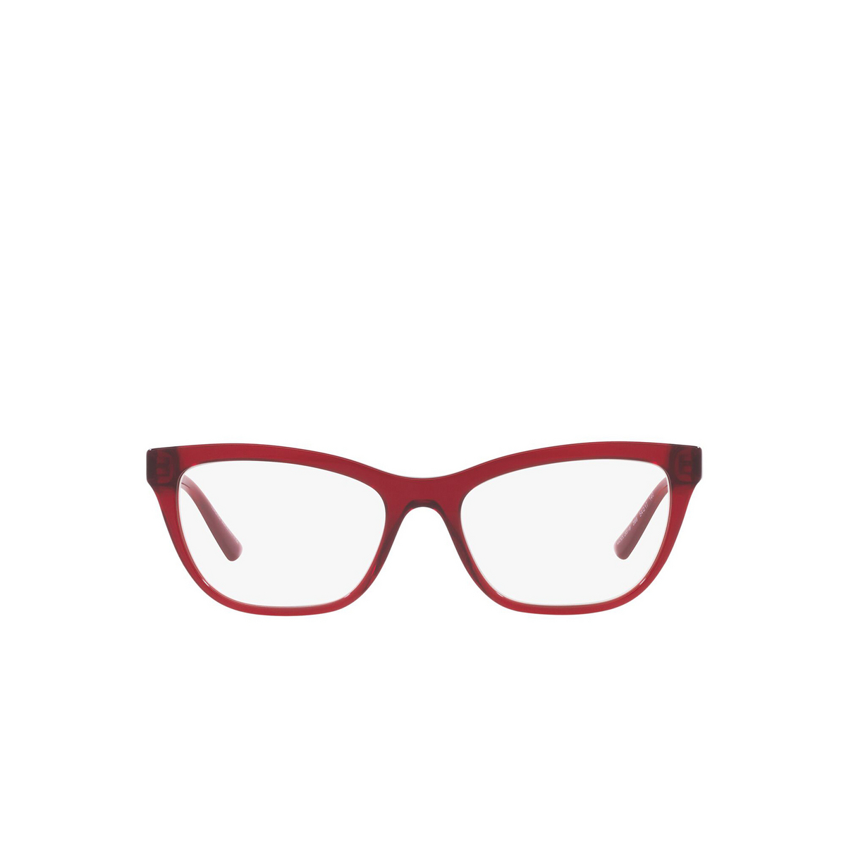 Versace® Cat-eye Eyeglasses: VE3318 color Transparent Red 388 - front view.