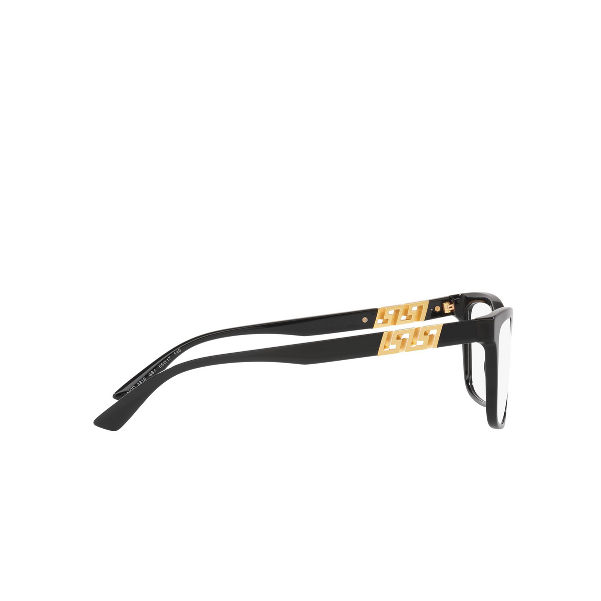Versace VE3319 Eyeglasses GB1 Black - 3/4