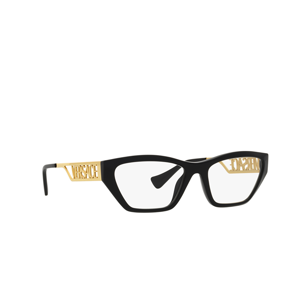 Versace VE3327U Eyeglasses GB1 Black - three-quarters view
