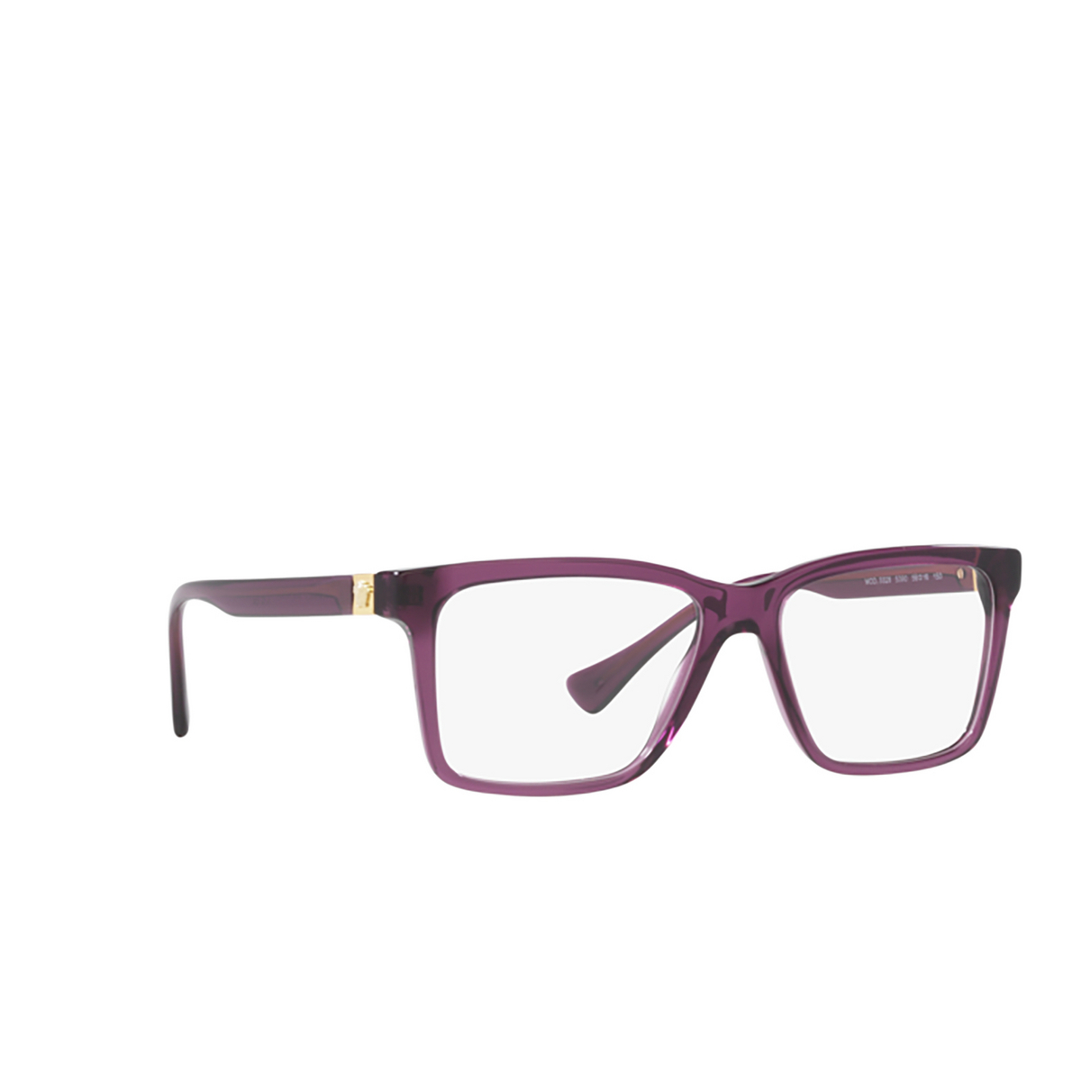 Versace VE3328 Eyeglasses 5390 Transparent Plum - three-quarters view