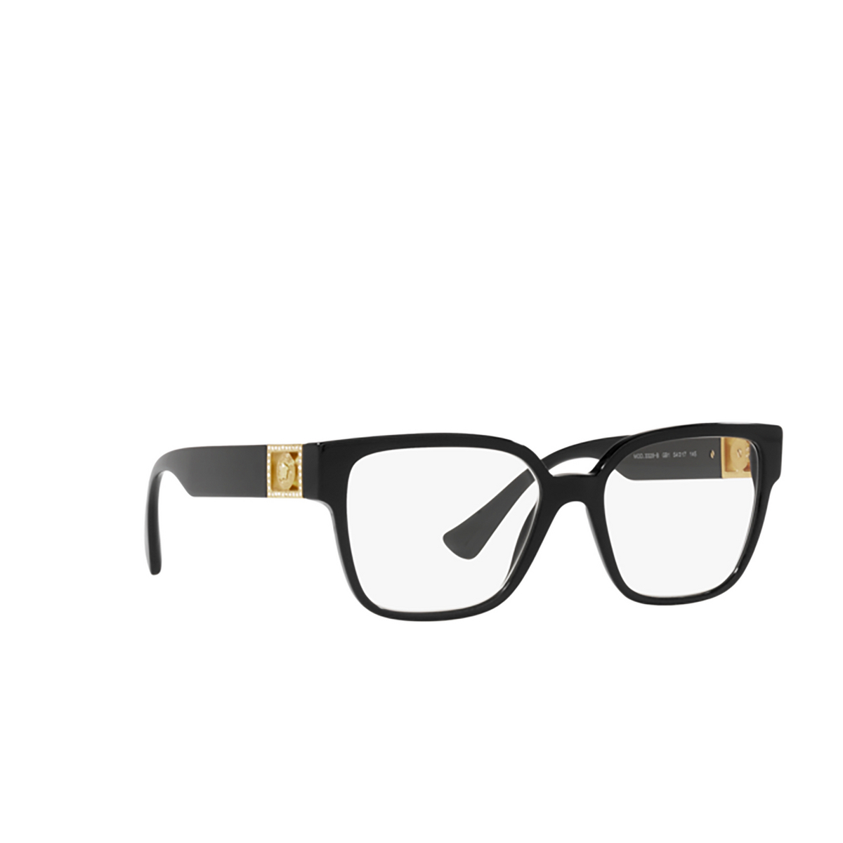 Versace VE3329B Eyeglasses GB1 Black - three-quarters view