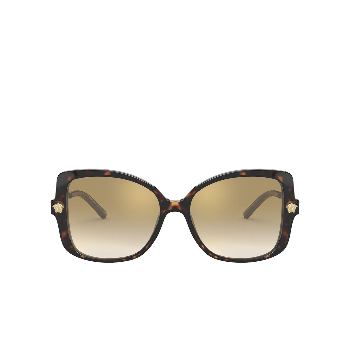 Versace® Rectangle Sunglasses: VE4390 color Havana 108/6E - front view.