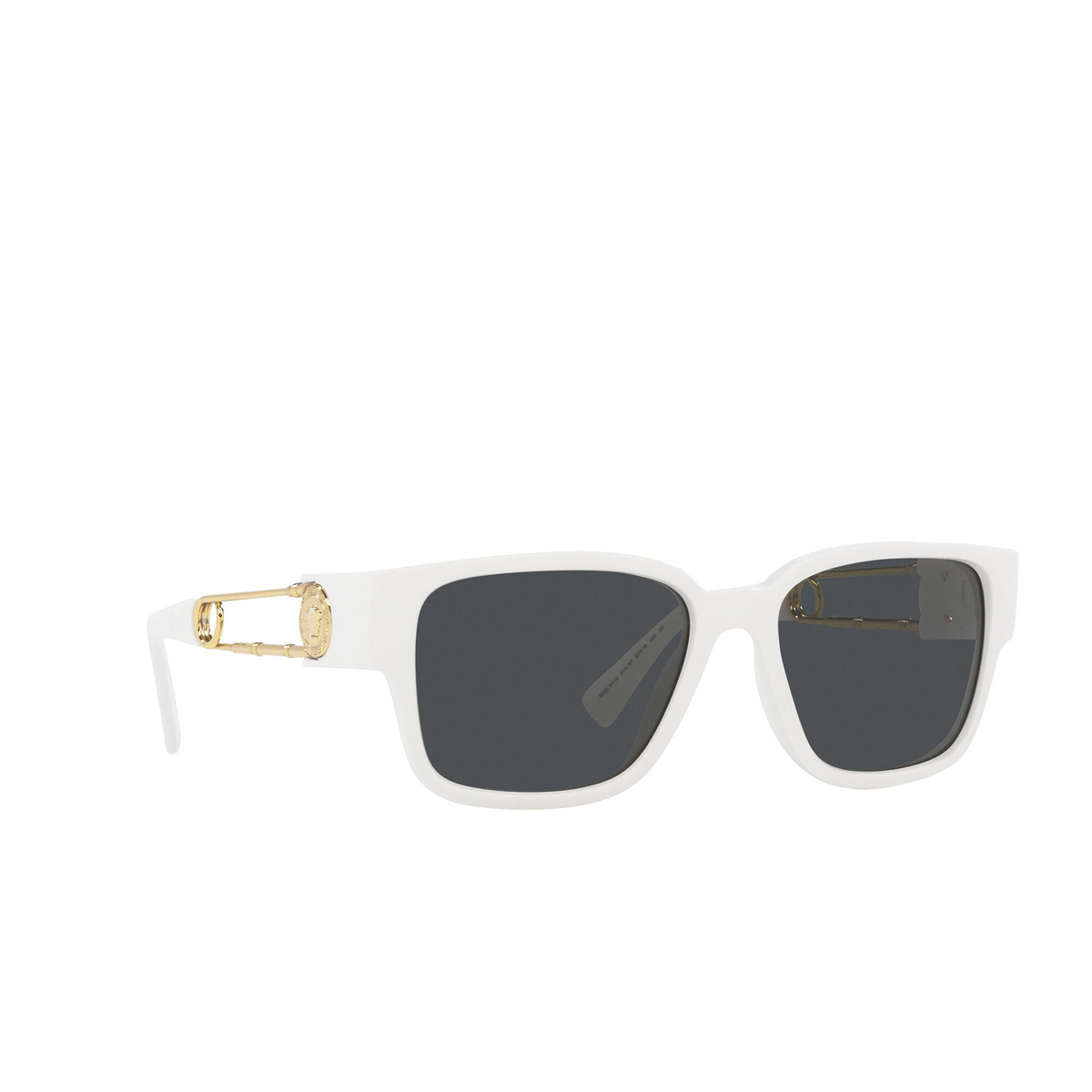 Versace® Rectangle Sunglasses: VE4412 color White 314/87 - three-quarters view.