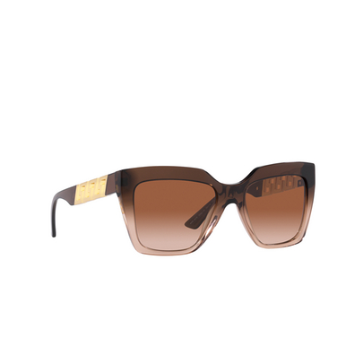Gafas de sol Versace VE4418 533213 brown transparent gradient beige - Vista tres cuartos