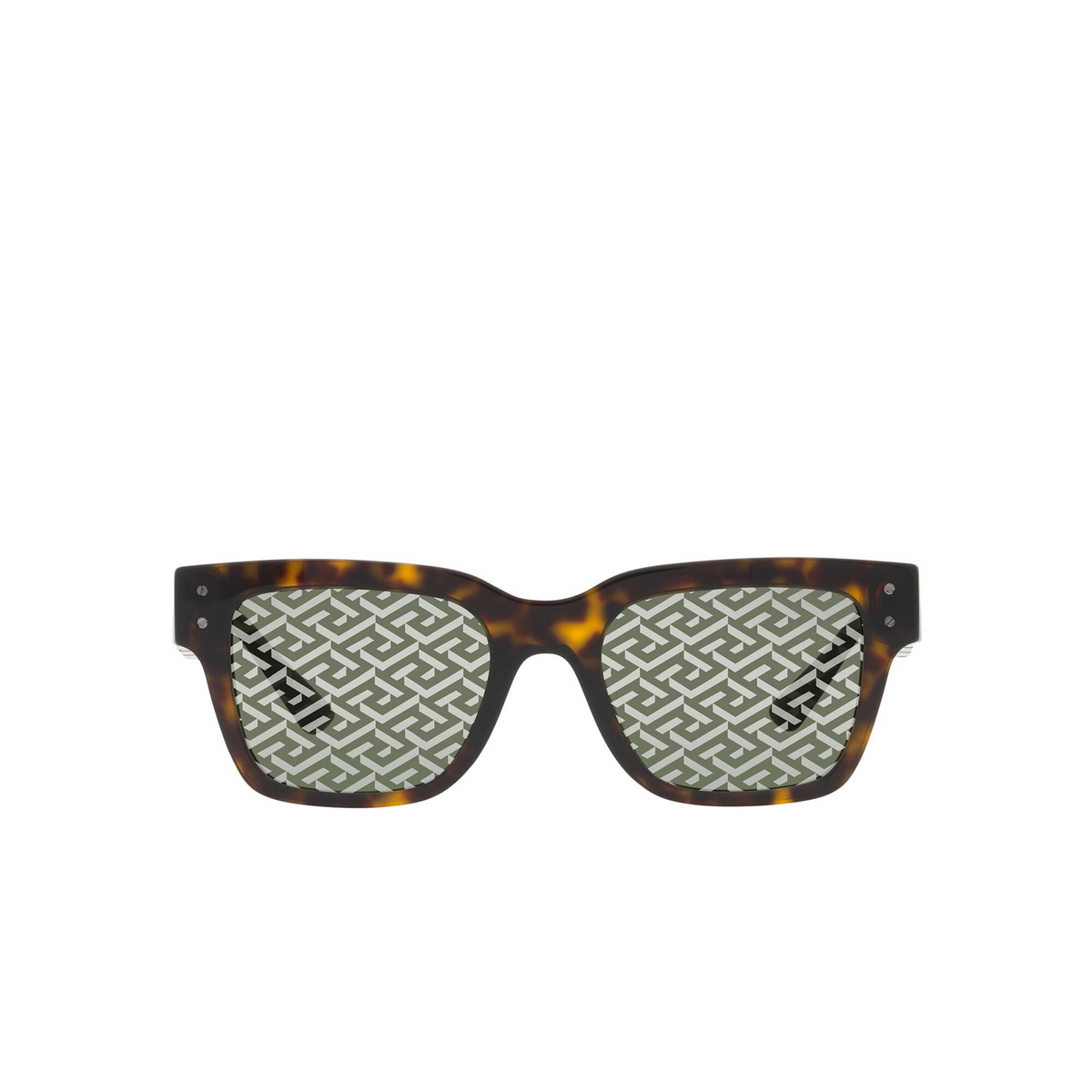 Versace® Square Sunglasses: VE4421 color Havana 108/V8 - front view.