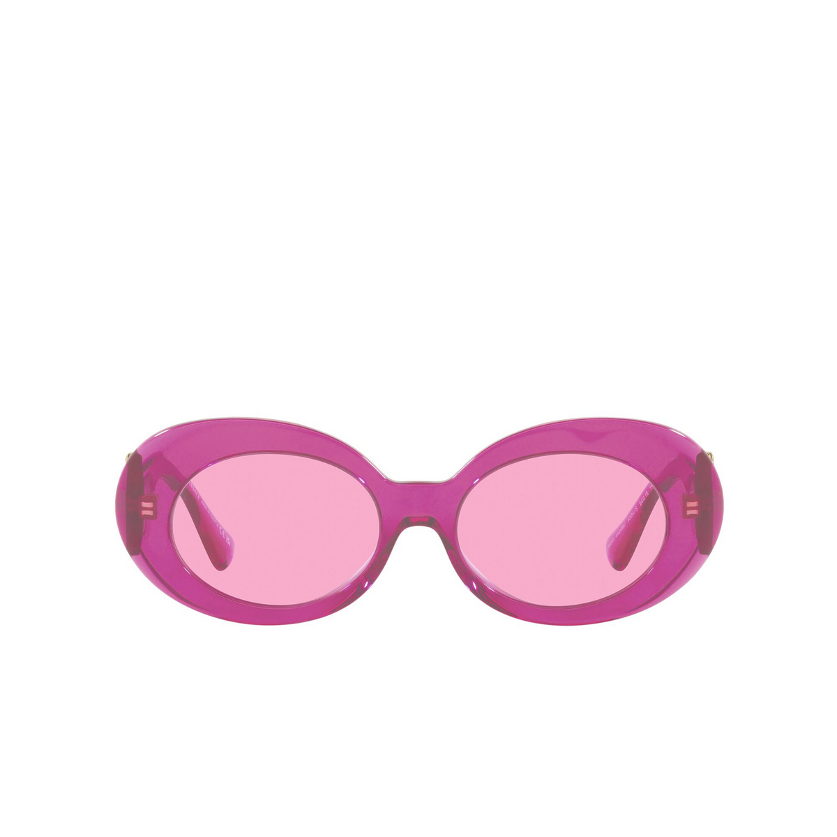 Versace Medusa Biggie Oval Sunglasses 5334/5 Transparent Fuxia - front view