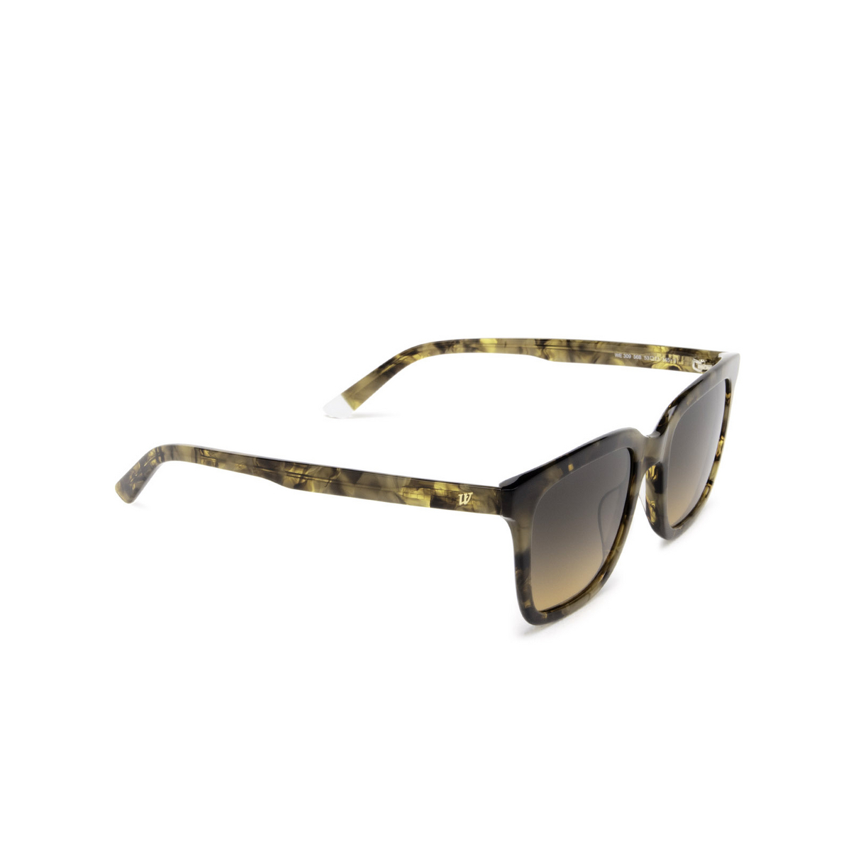 Web® Square Sunglasses: WE0309 color 56B Havana - three-quarters view