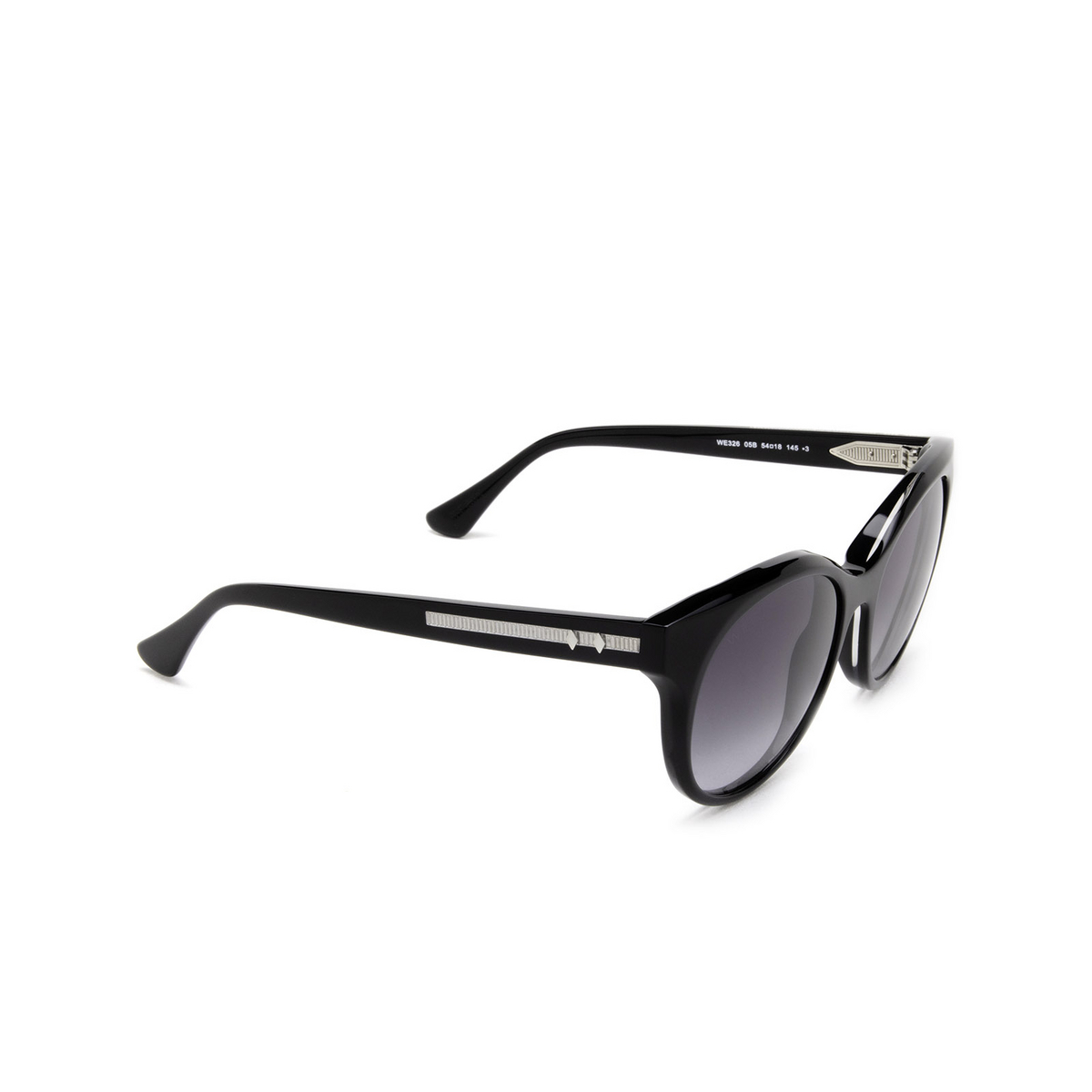 Web® Cat-eye Sunglasses: WE0326 color 05B Black - three-quarters view