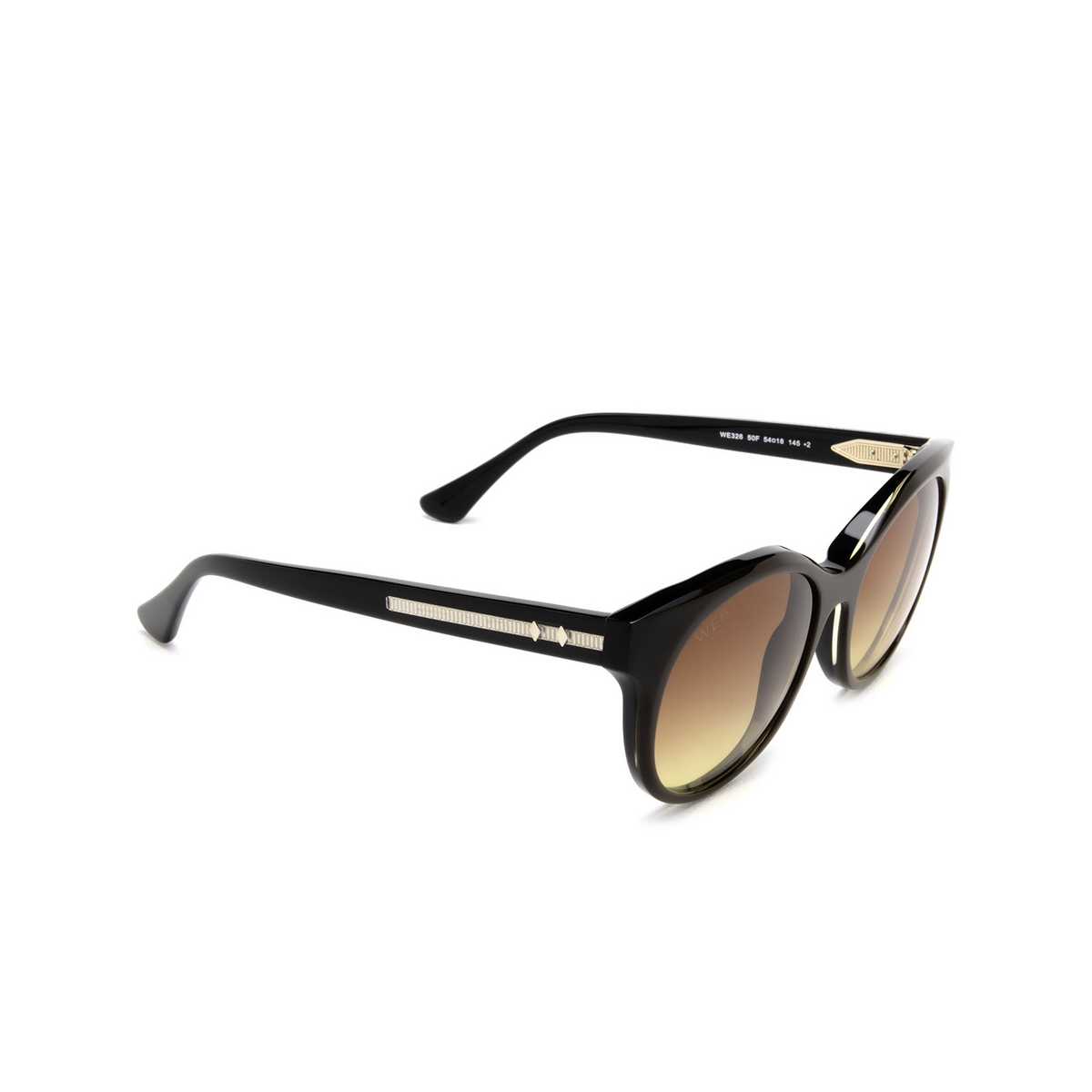 Web® Cat-eye Sunglasses: WE0326 color 50F Dark Brown - three-quarters view