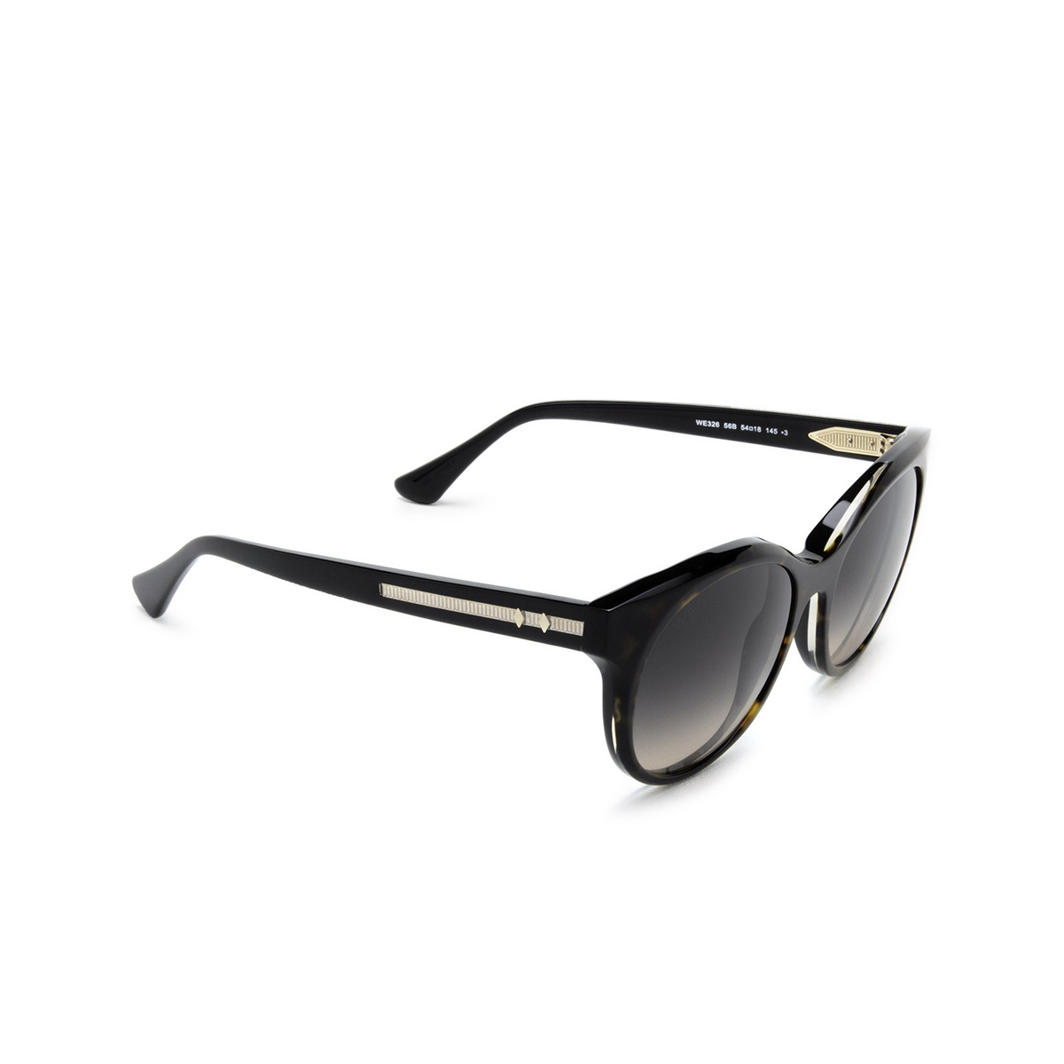 Web® Cat-eye Sunglasses: WE0326 color 56B Havana - three-quarters view