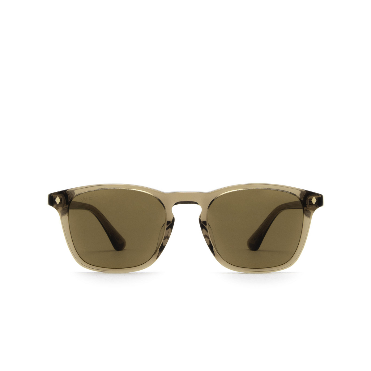 Web® Square Sunglasses: WE0327 color 48J Dark Brown - front view