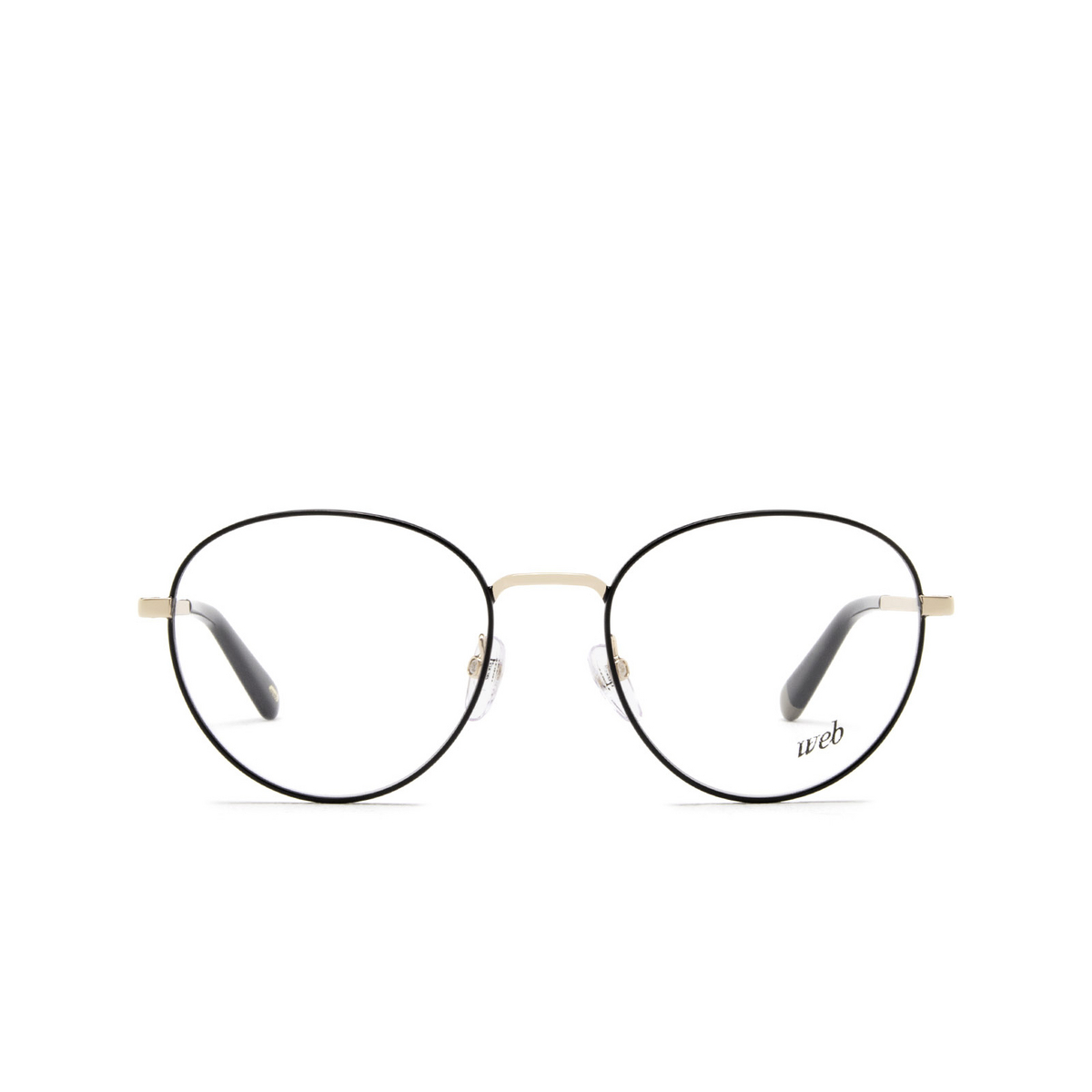 Web® Round Eyeglasses: WE5364 color 005 Black - front view