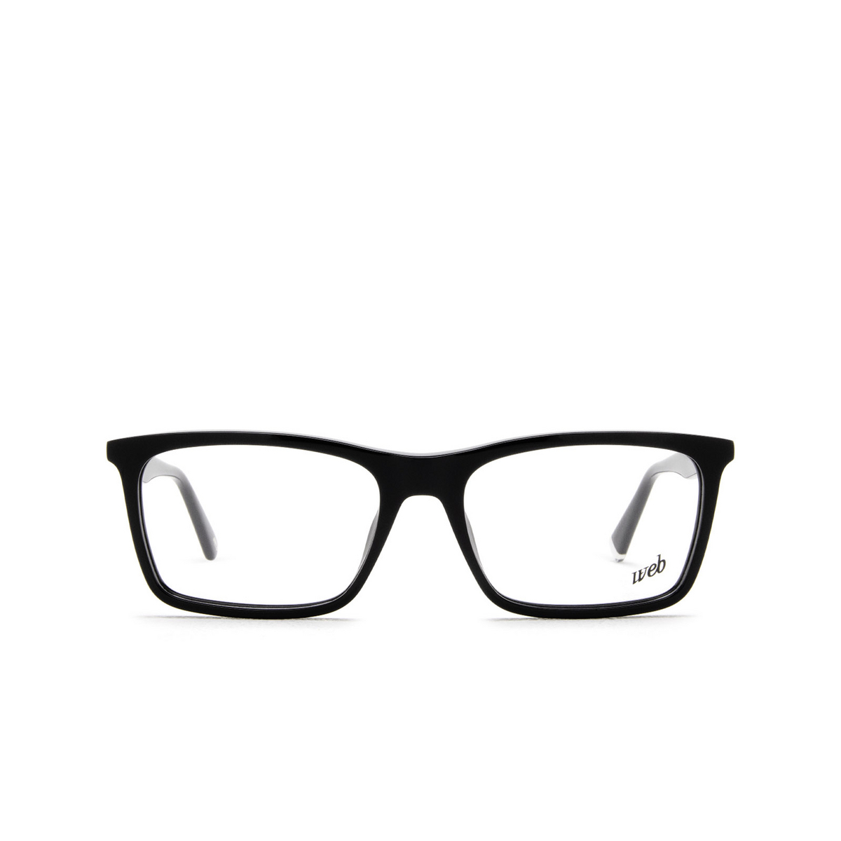Web® Rectangle Eyeglasses: WE5374 color 001 Black - front view