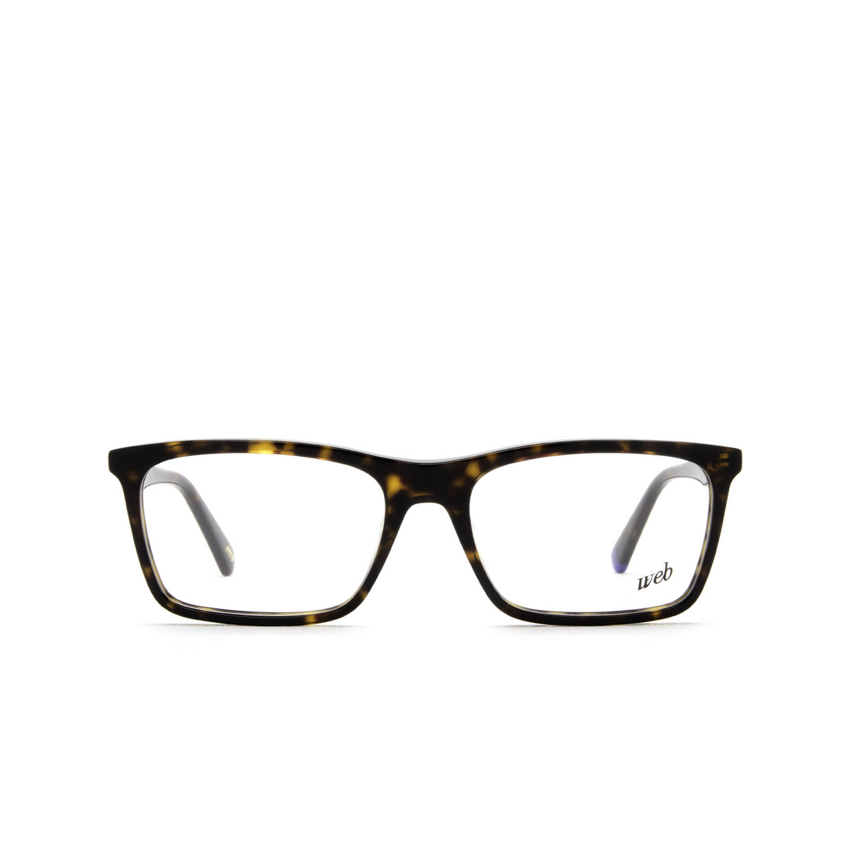 Web® Rectangle Eyeglasses: WE5374 color 052 Dark Havana - front view