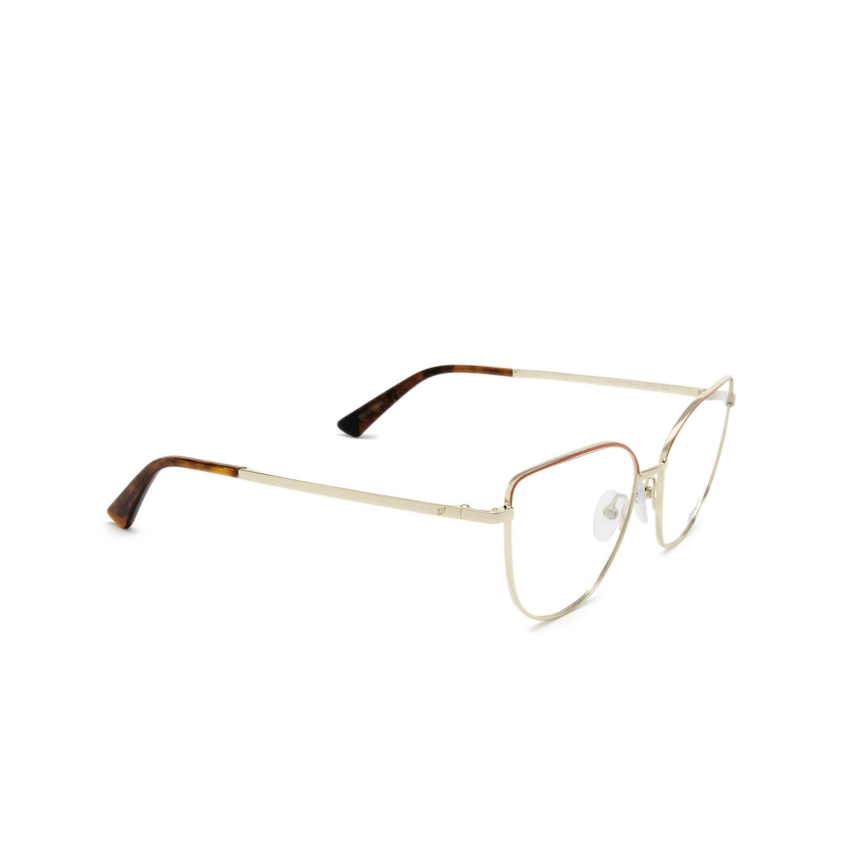 Web® Cat-eye Eyeglasses: WE5338 color 32A Gold - three-quarters view