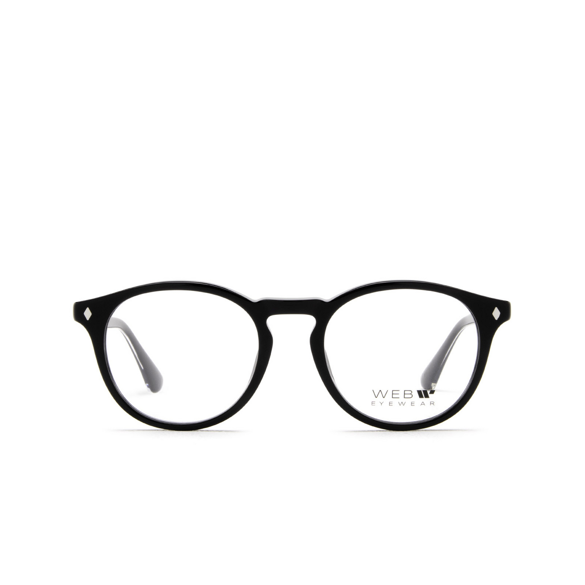 Web® Round Eyeglasses: WE5387 color 005 Black - front view