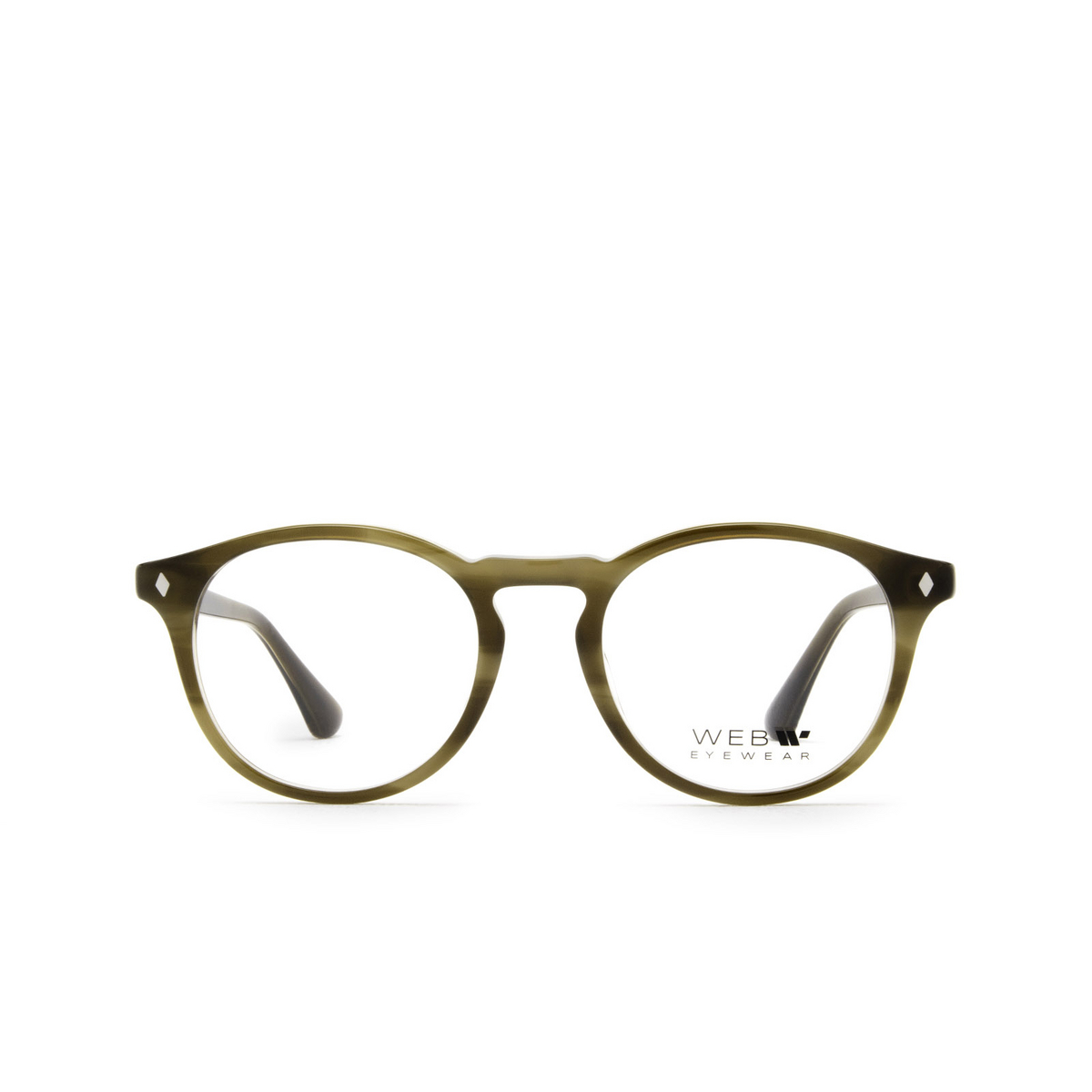 Web® Round Eyeglasses: WE5387 color 050 Dark Brown - front view