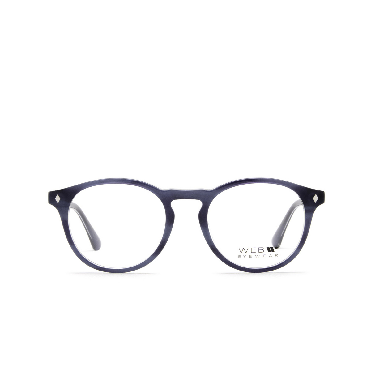 Web® Round Eyeglasses: WE5387 color 092 Blue - front view
