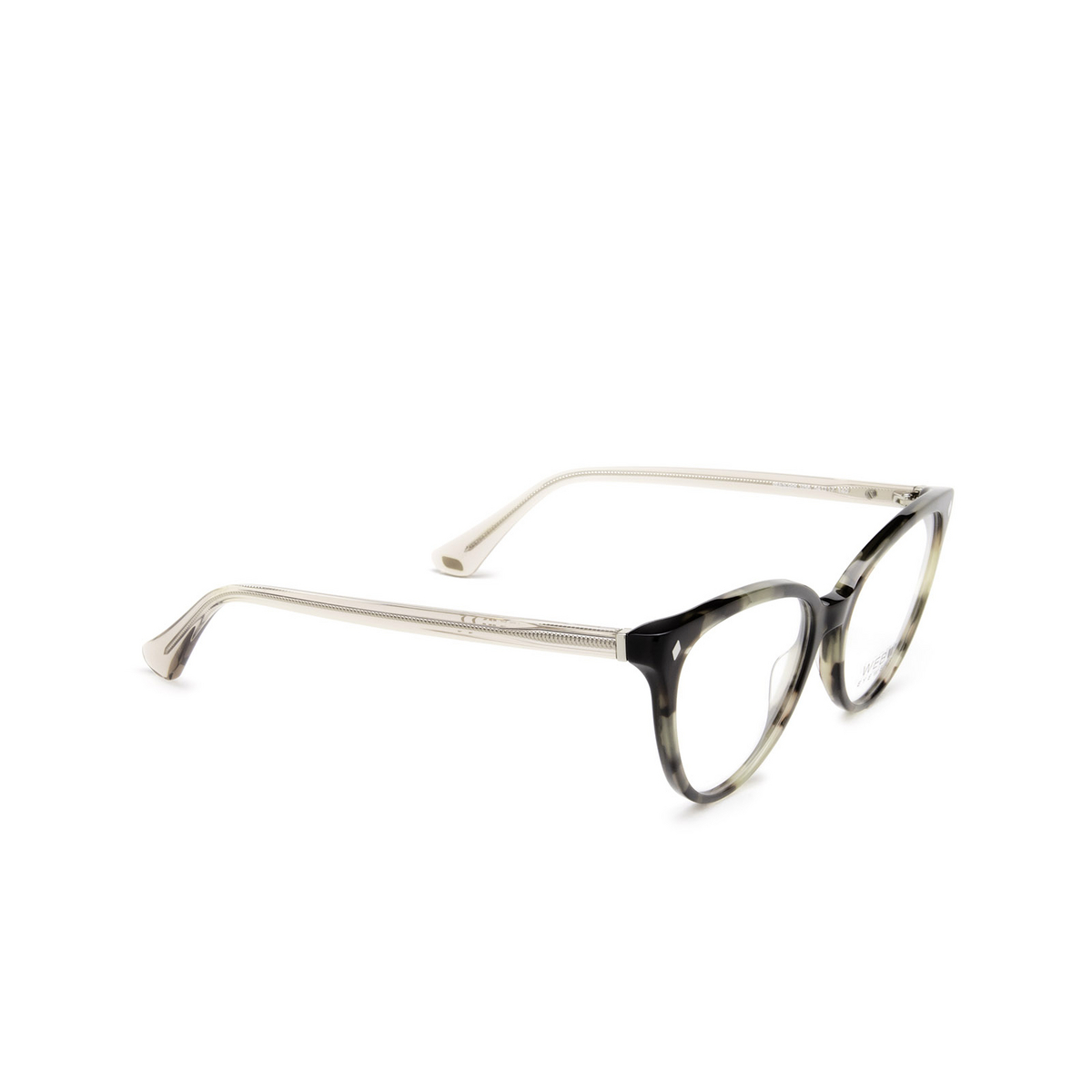 Web® Cat-eye Eyeglasses: WE5388 color 056 Havana - three-quarters view