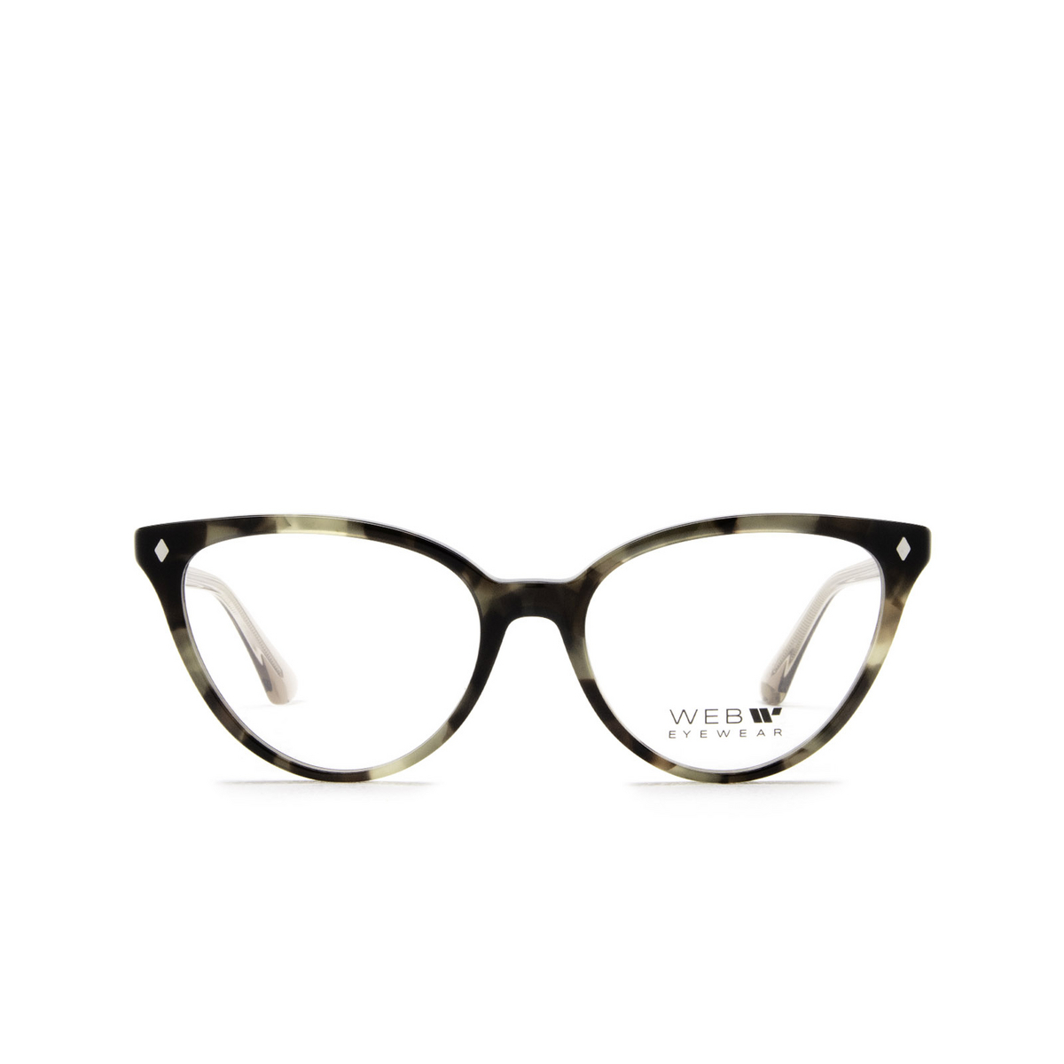 Web® Cat-eye Eyeglasses: WE5388 color 056 Havana - front view