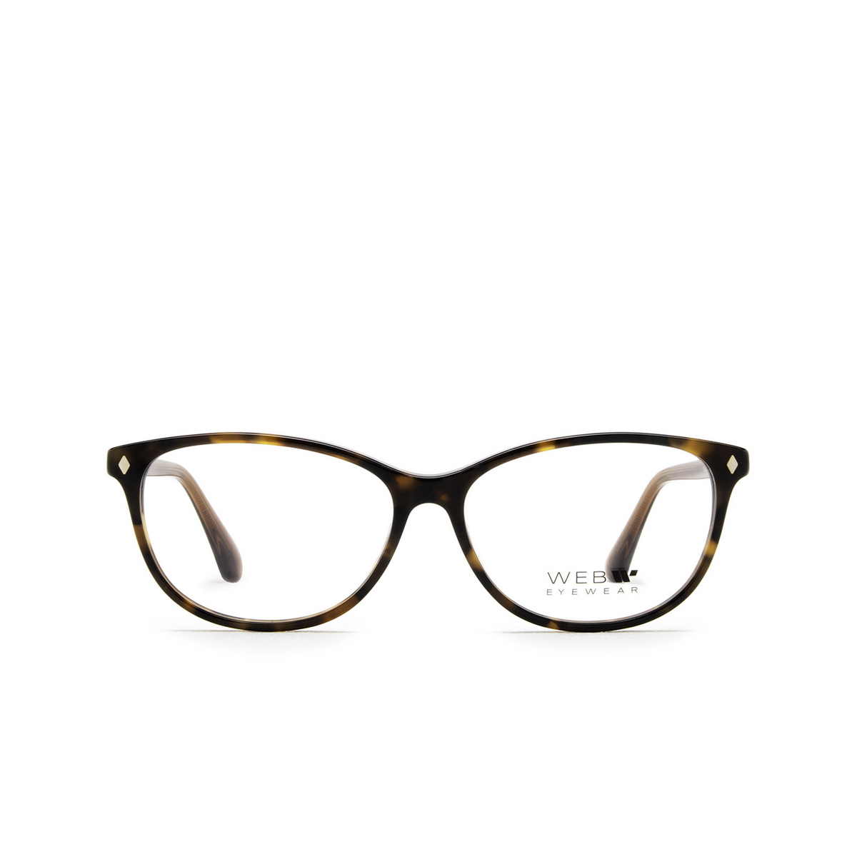 Web® Cat-eye Eyeglasses: WE5392 color 056 Havana - front view