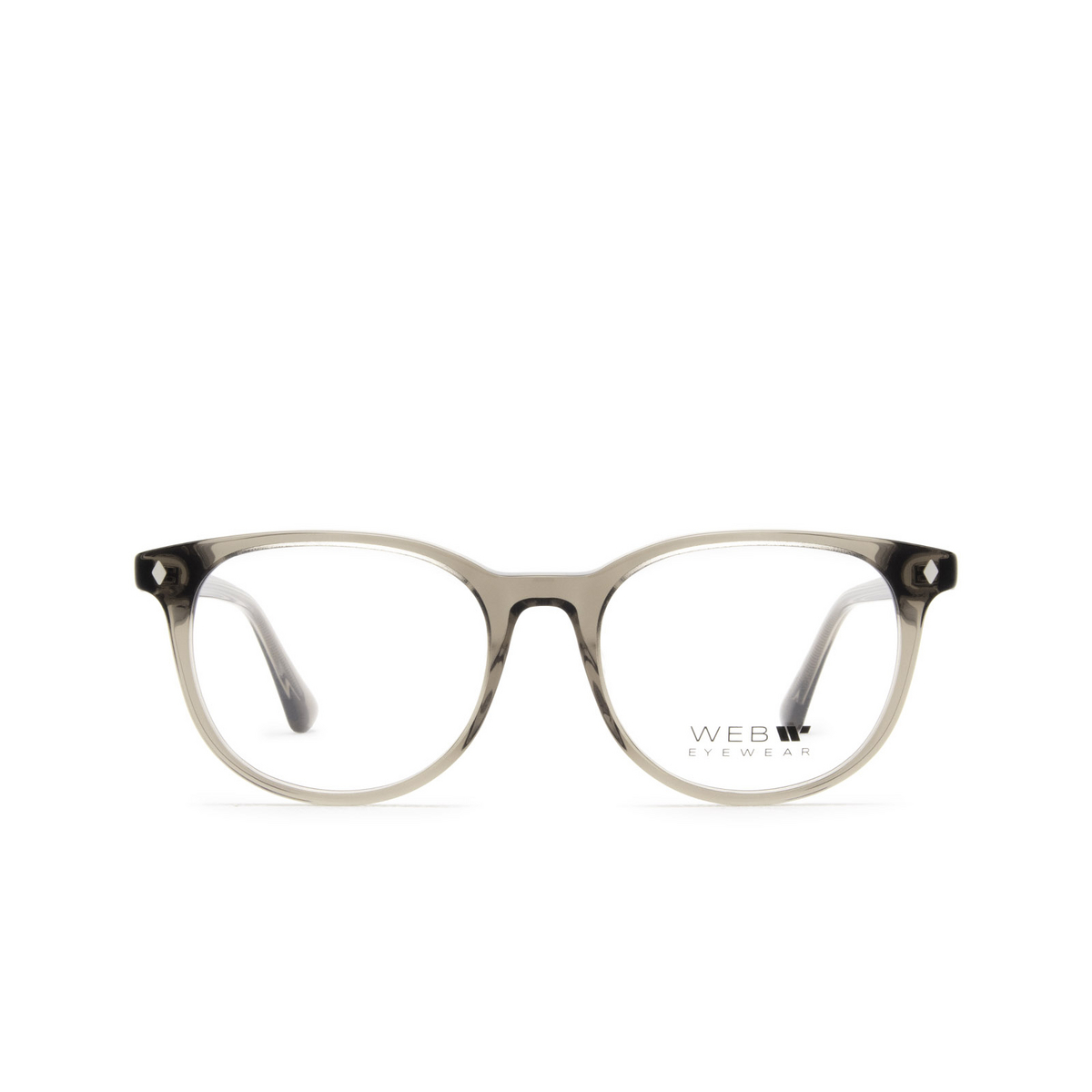 Web® Round Eyeglasses: WE5398 color 093 Shiny Light Green - front view