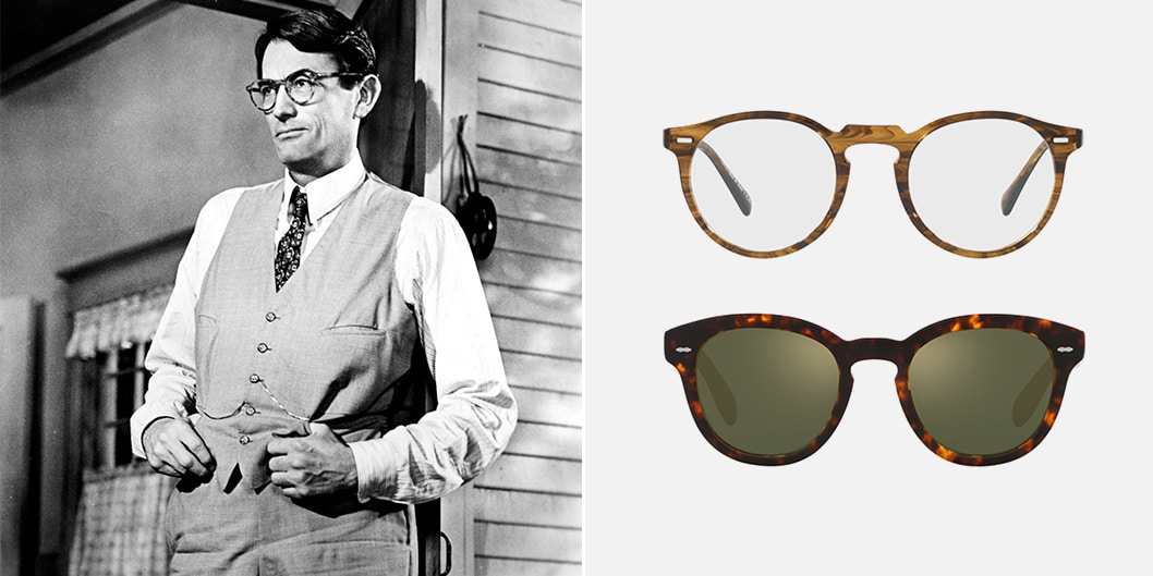 Oliver Peoples Gregory Peck eyeglasses and sunglasses