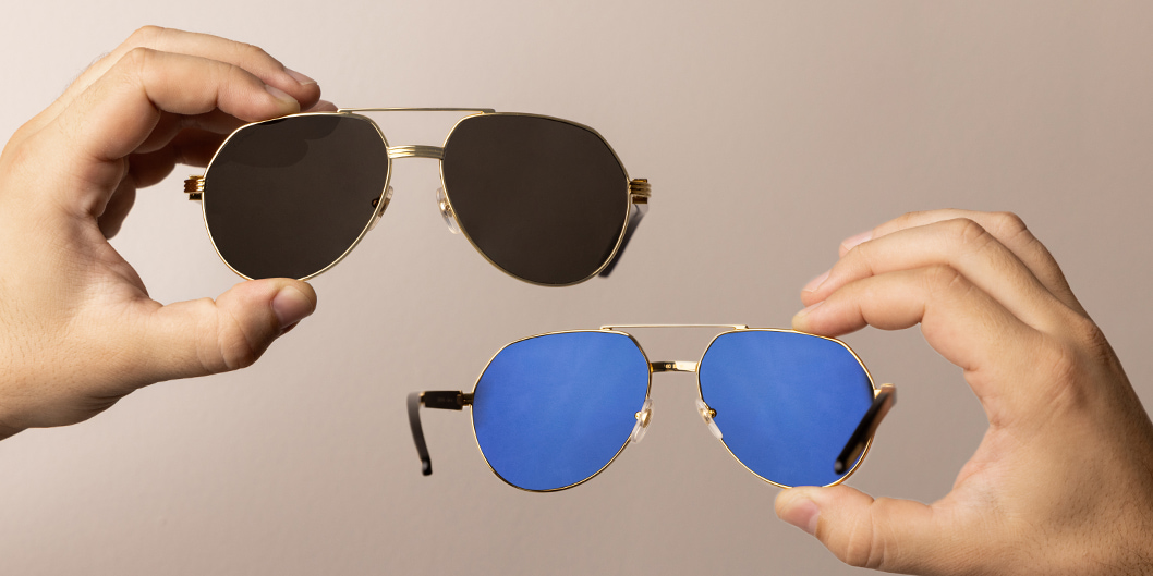 Polarized aviator sunglasses