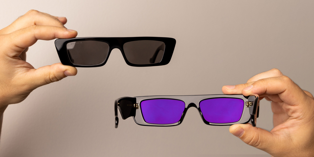 Polarized rectangular sunglasses