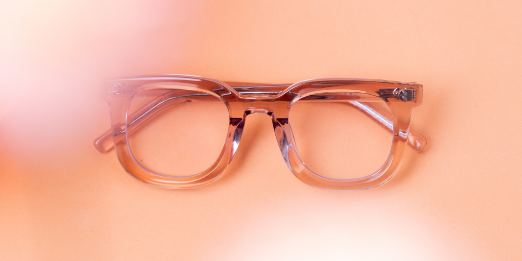 Peach Fuzz eyeglasses inspired by Pantone’s 2024 color of the year