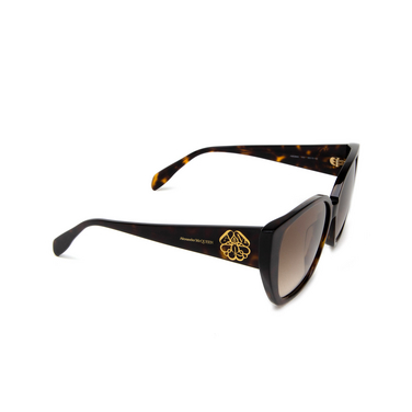 Alexander McQueen AM0284S Sonnenbrillen 003 havana - Dreiviertelansicht