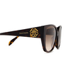 Occhiali da sole Alexander McQueen AM0284S 003 havana - anteprima prodotto 3/4