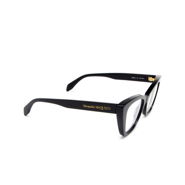 Alexander McQueen AM0305O Eyeglasses 001 black - three-quarters view