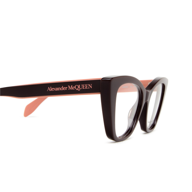 Alexander McQueen AM0305O Eyeglasses 004 burgundy - 3/5