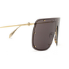 Gafas de sol Alexander McQueen AM0313S 001 gold - Miniatura del producto 3/4