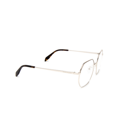 Alexander McQueen AM0338O Korrektionsbrillen 002 silver - Dreiviertelansicht