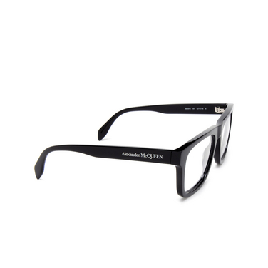 Alexander McQueen AM0357O Eyeglasses 001 black - three-quarters view