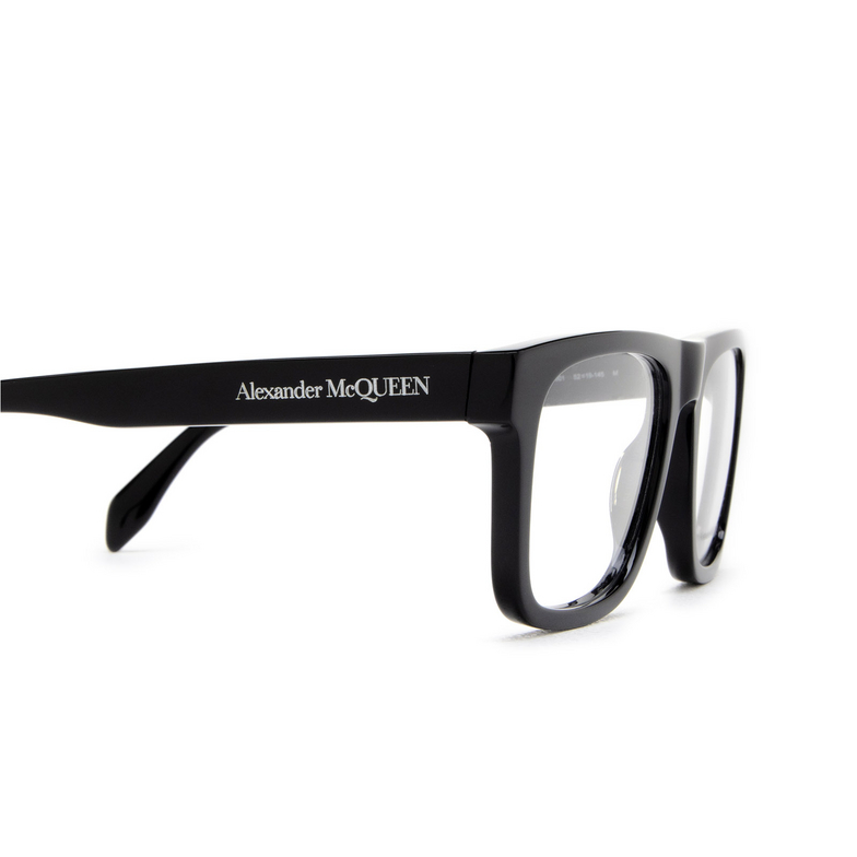 Alexander McQueen AM0357O Eyeglasses 001 black - 3/4