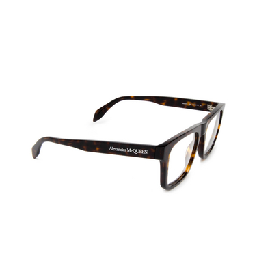 Alexander McQueen AM0357O Eyeglasses 002 havana - three-quarters view