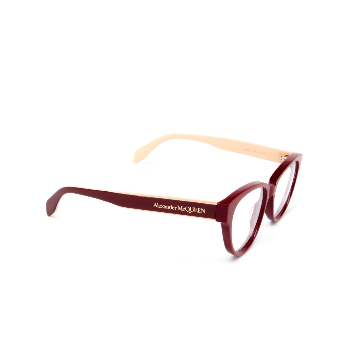 Occhiali da vista Alexander McQueen AM0359O 003 Red - tre quarti