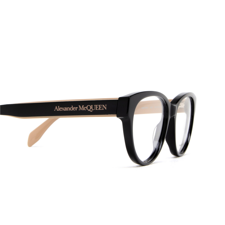 Alexander McQueen AM0359O Eyeglasses 004 black - 3/4