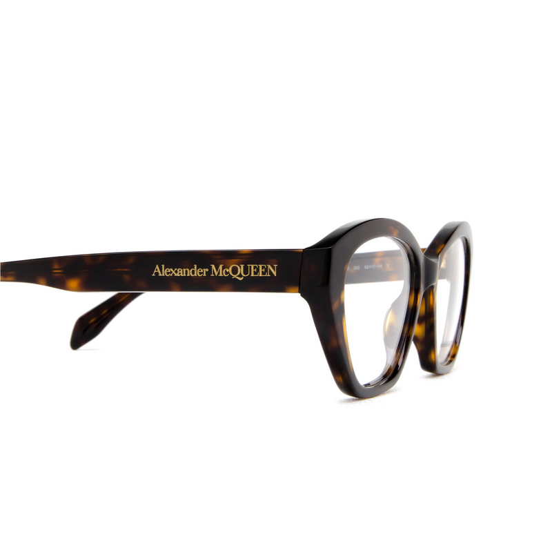 Alexander McQueen AM0360O Eyeglasses 002 havana - 3/4