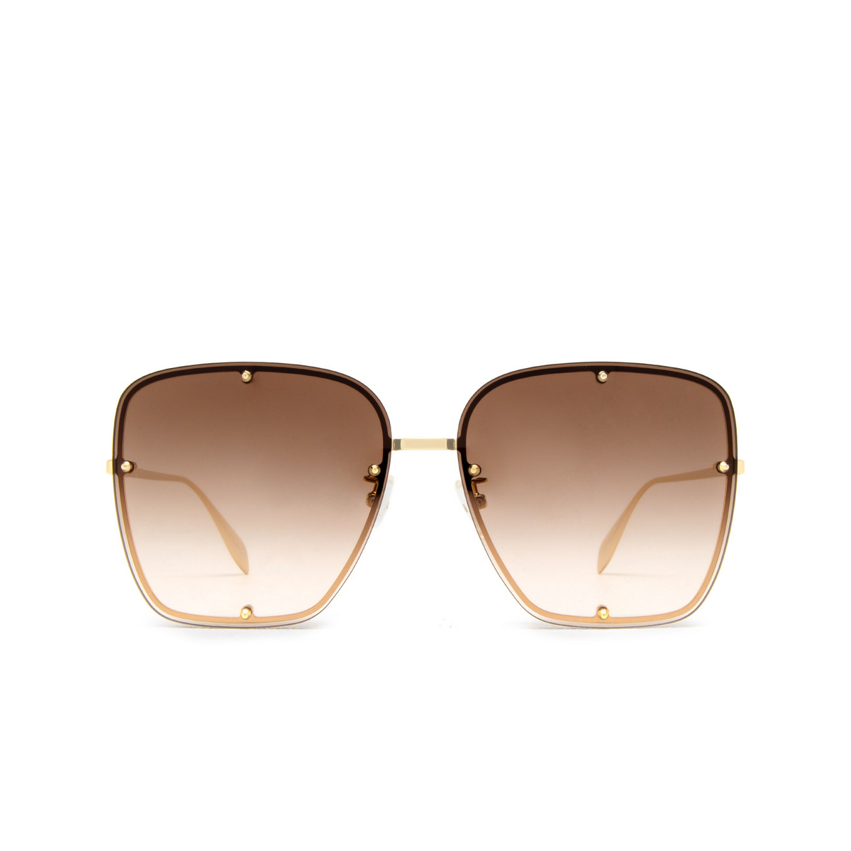 Alexander McQueen AM0364S Sunglasses 002 Gold - front view