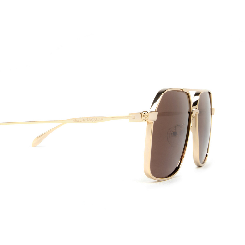 Alexander McQueen AM0372S Sunglasses 002 gold - 3/4