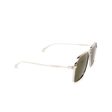 Alexander McQueen AM0372S Sunglasses 003 silver - three-quarters view