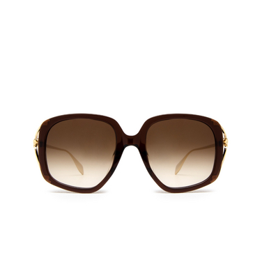 Alexander McQueen AM0374S Sunglasses 002 brown - front view